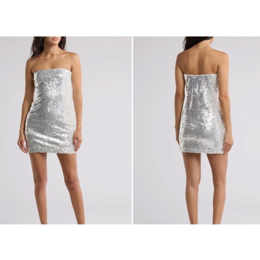 WAYF Jourdan‎ Sloane Sequin Strap/Strapless Minidress NWT $89